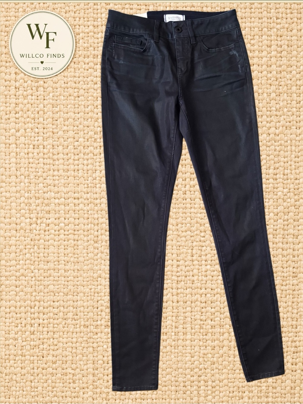 NWT Yummie Heather Thomson Super Skinny Oil Slick Jeans 27